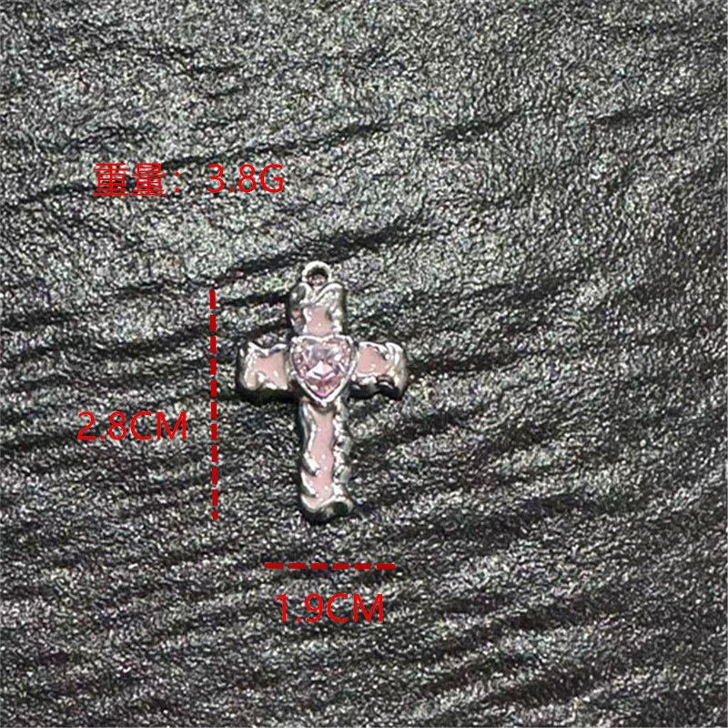 Accesorios de joyería de aleación de bricolaje Colgante de cruz de plata retro Pulsera Collar Pendientes Decoración de ropa Colgante