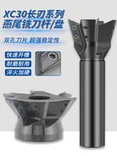 加工长刃燕尾铣刀杆XCET3004铣刀盘清根V槽鸠尾55度60度75度