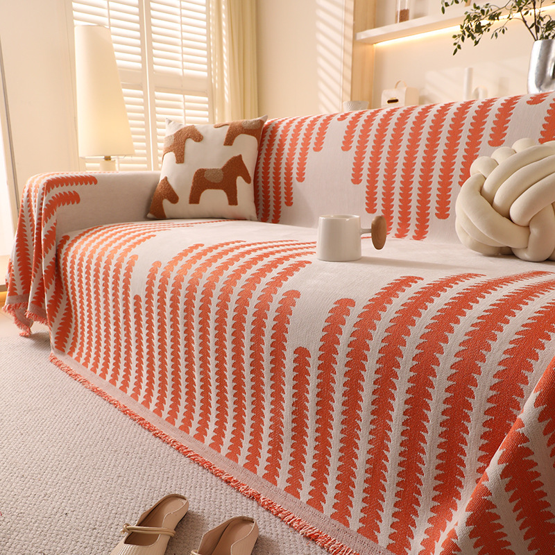 Chenille Mil pájaros naranja blanca