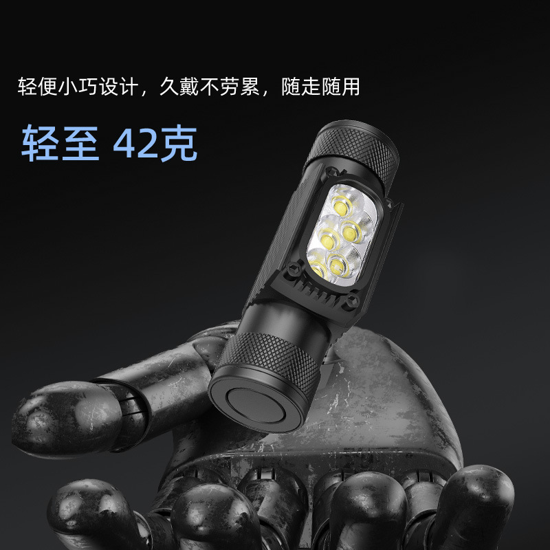 Nuevo fuerte luz LED faro gota resistente material de aleación de aluminio noche pesca camping ciclismo montañismo impermeable linterna al aire libre