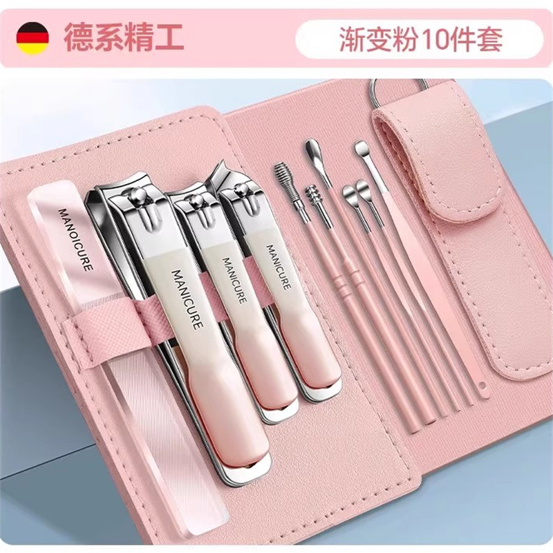 Nuevo conjunto de cortadores de uñas para hombres, herramientas de uñas caseras, tijeras de uñas individuales, cucharas de orejas, dos en una herramienta de uñas image 16