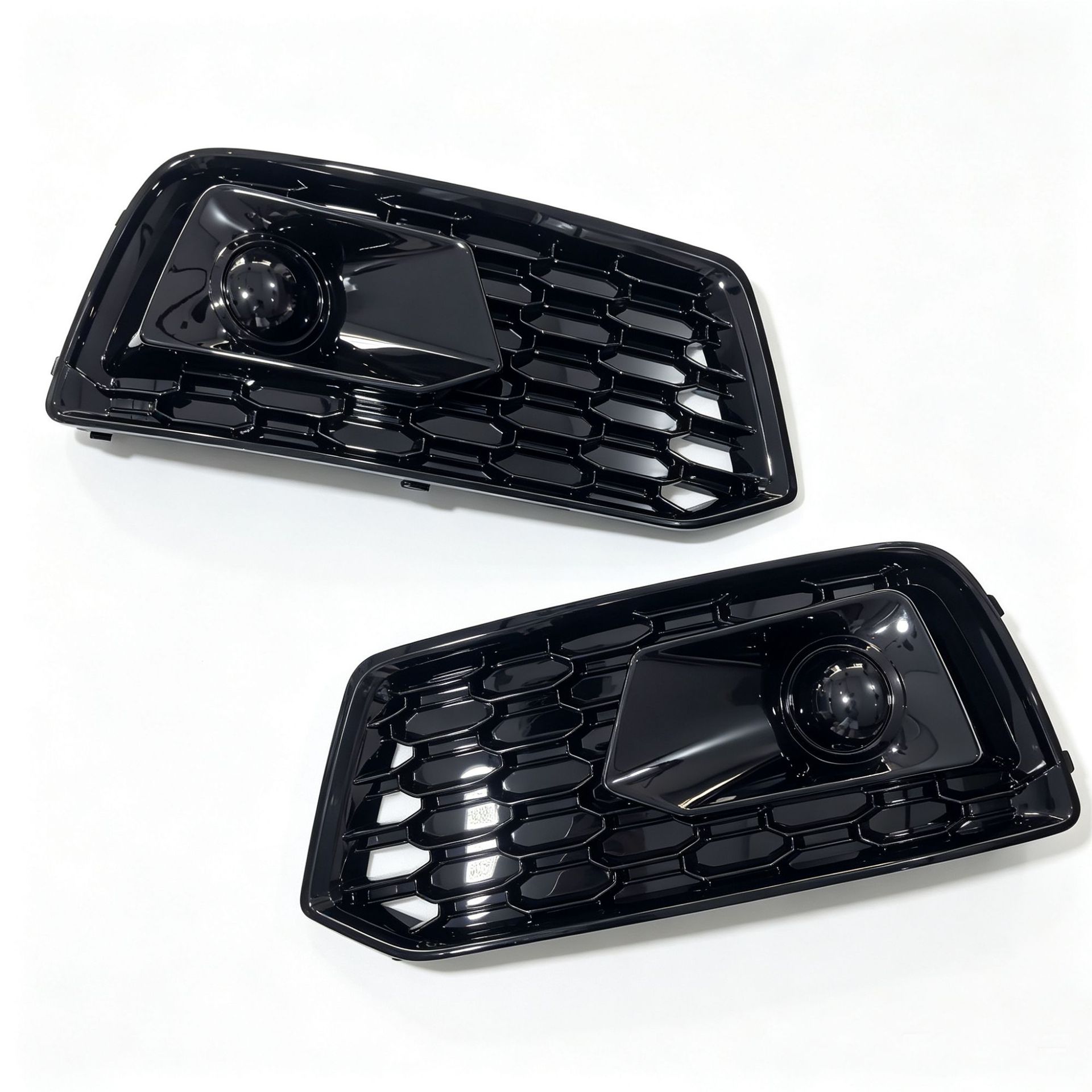 Applicable to 2018 2019 2020 Audi Q5 Fog Light Frame Grille Modification Rsq5 Mesh Glossy Black Non Sline