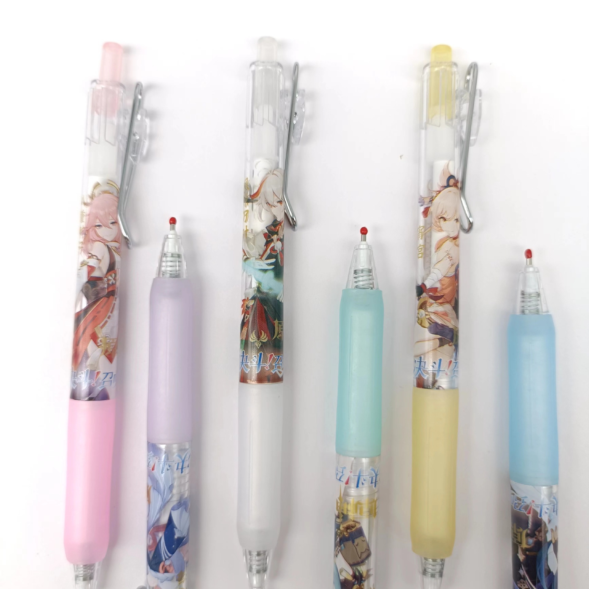 Nuevo dios original sorpresa caja ciega pluma dibujos animados juegos de dibujos animados personajes gráficos escritos suaves pulsar pluma neutra pluma al por mayor