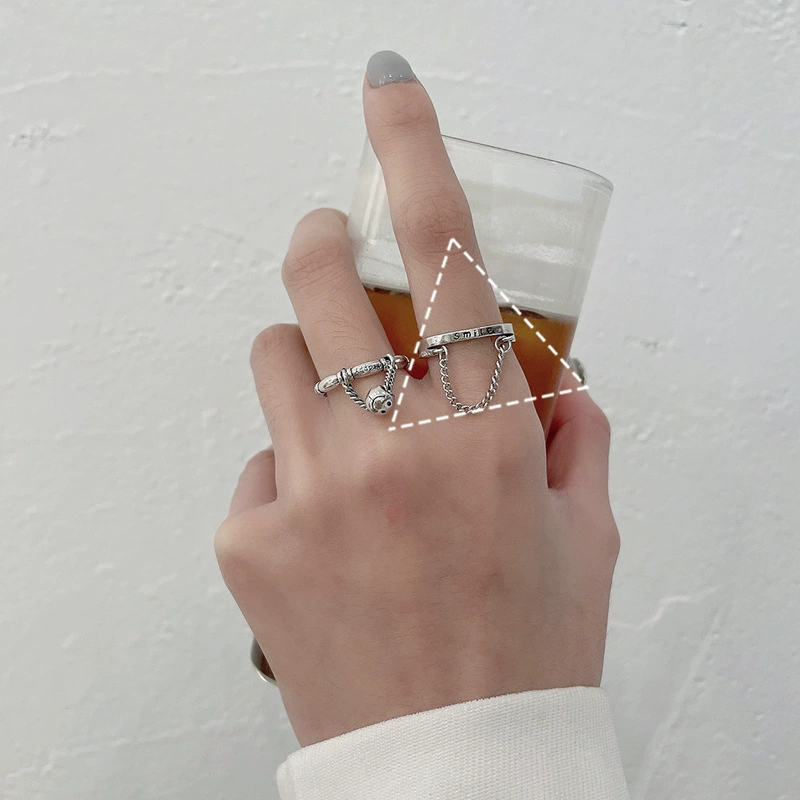 Adjustable Ring (925 Silver) — Small Design Rings, Non-Fading High-Quality Sample