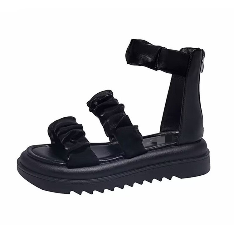 Moda exterior sandalias romanas de hadas 2026 verano nuevo con falda versátil anti-deslizante zapatos de playa casuales