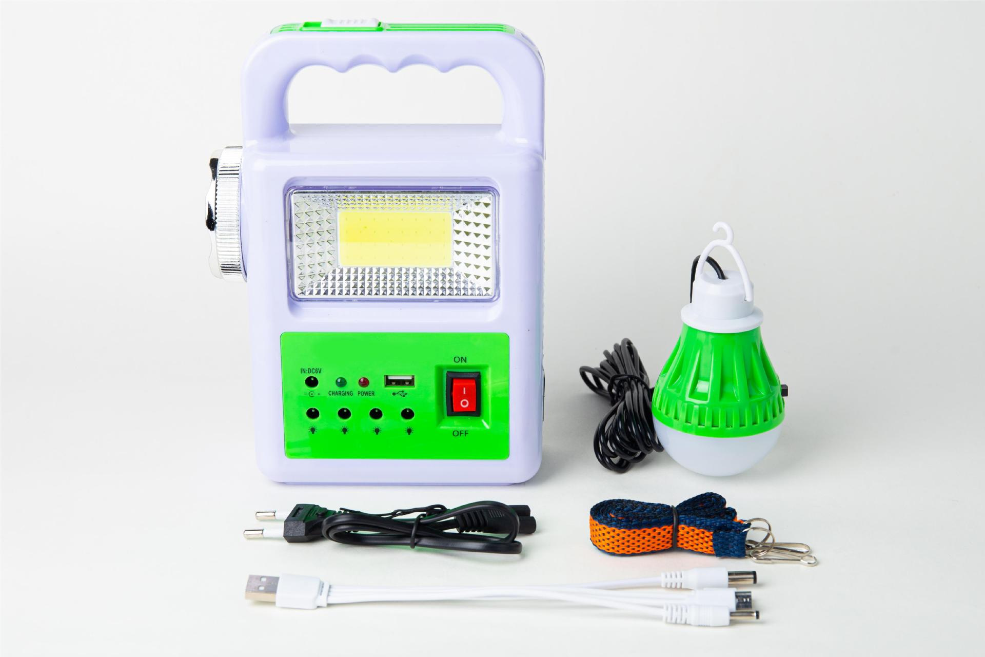 Sistema de iluminación solar lámpara lámpara de emergencia comercio exterior África energía móvil banda FM función bluetooth lámpara de camping