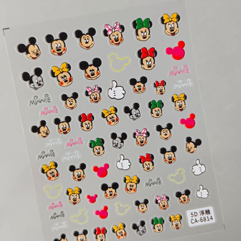 Cute Mickey Mouse Nail Art Stickers 5D Relief Cartoon Mickey and Minnie Nail Art Stickers Accessories Ca Style Cute Mickey Mouse Nail Art Stickers 5D Relief Cartoon Mickey and Minnie Nail Art Stickers Accessories Ca Style