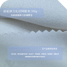 厂家直销涤氨弹力乱纹网眼布风格新颖弹性优越塑身有型耐磨环保