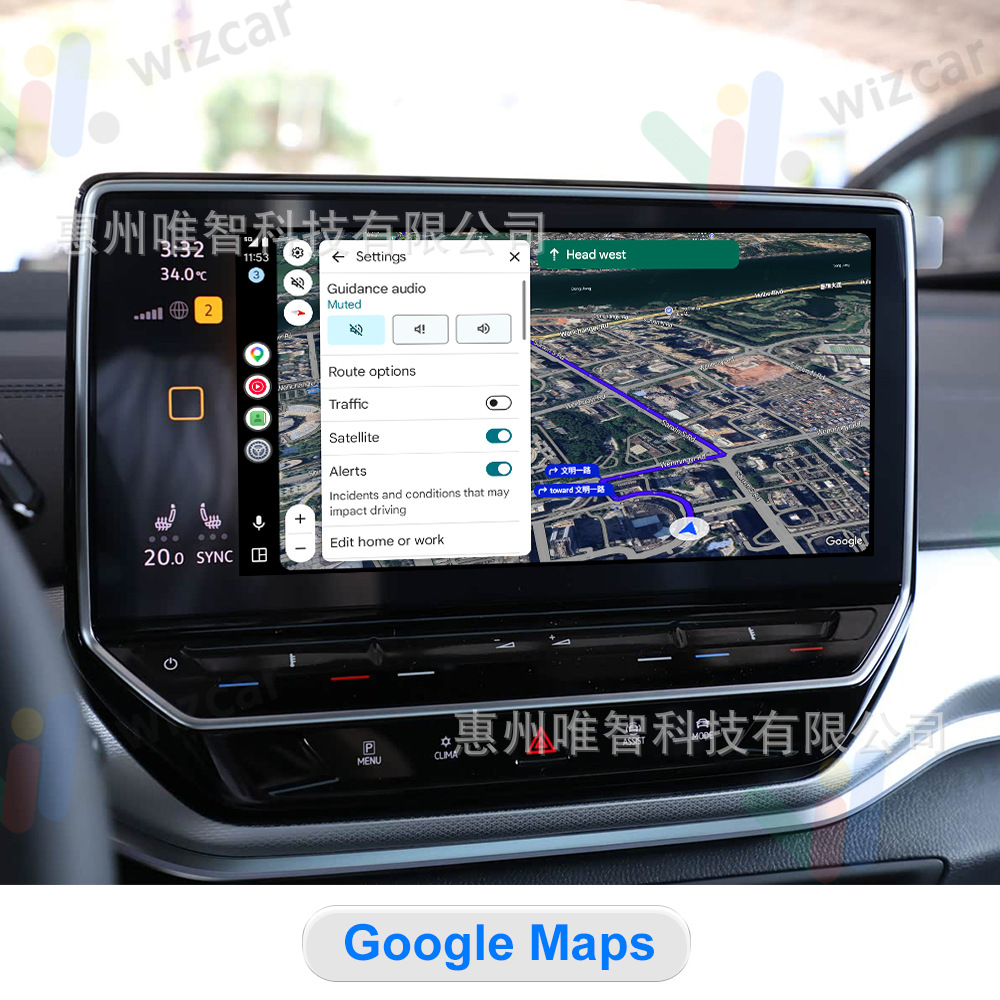 Volkswagen Id6 Id4 Wizcar M1 Google Waze Maps Spotify Music