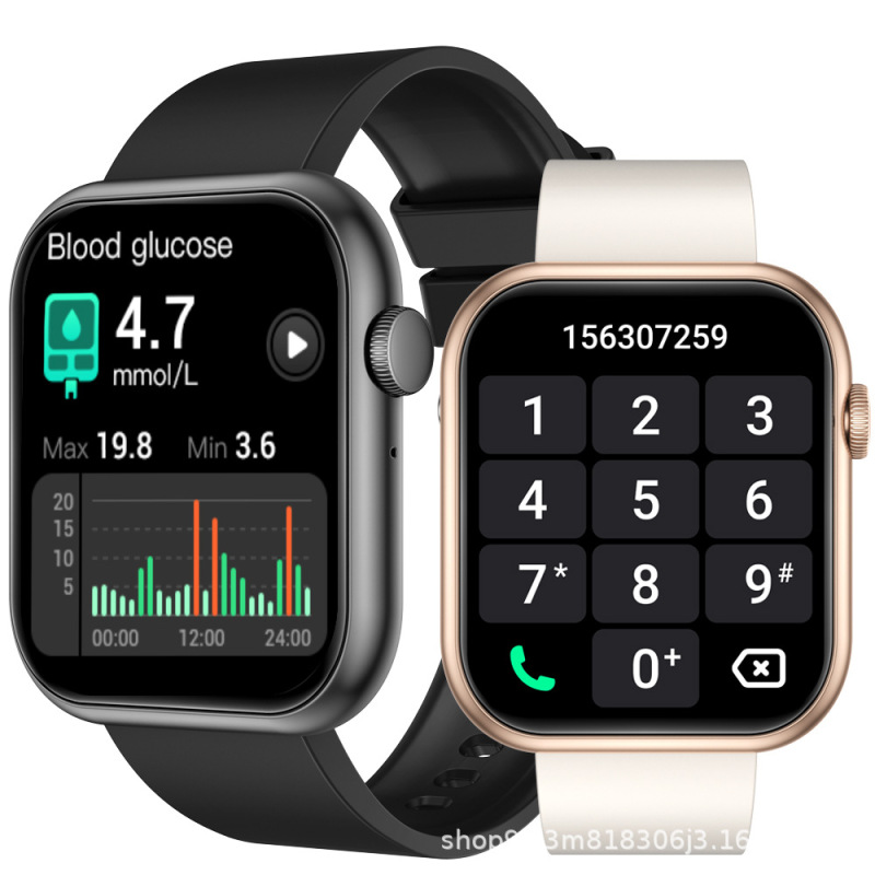 Cross-Border New Qx7Pro Metal Square Blood Pressure Blood Oxygen Health Detection Bluetooth Call Game Music Smart Watch