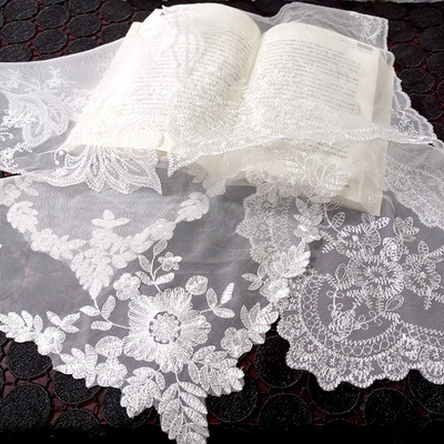 Dust Network Scarf Fabric art Decorative cushion Lace Table mats household Panwan square Embroidery pad white Aesthetic