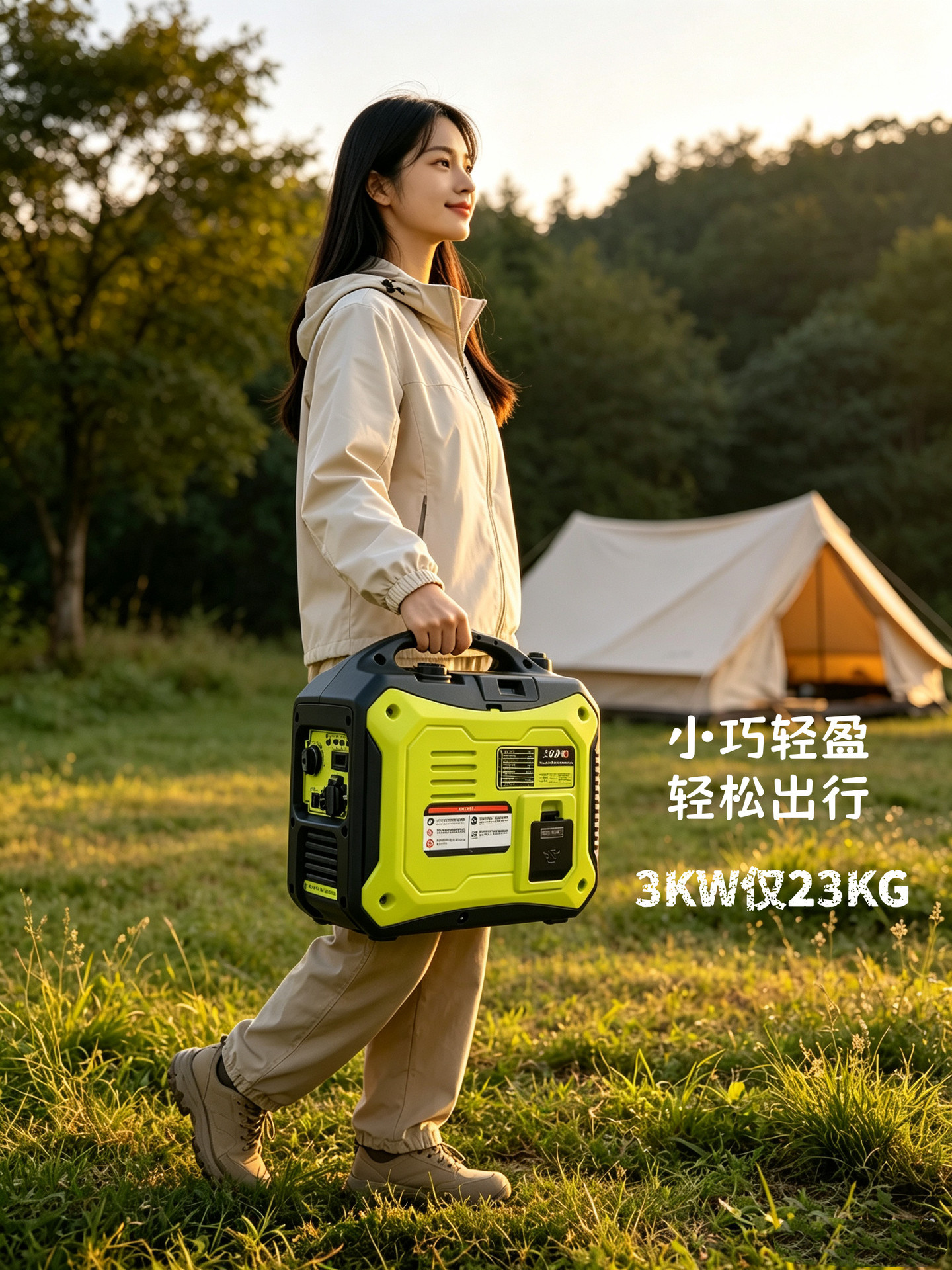 Portable Silent Gasoline Generator for Outdoor Camping, Home Use, and Street Selling 2/3KW Generator