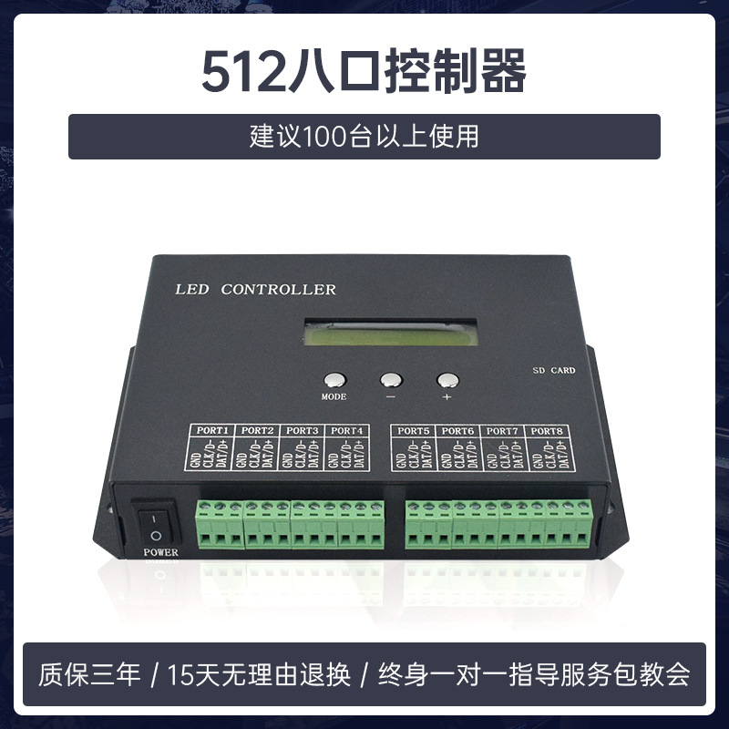 Controlador de ocho puertos 512