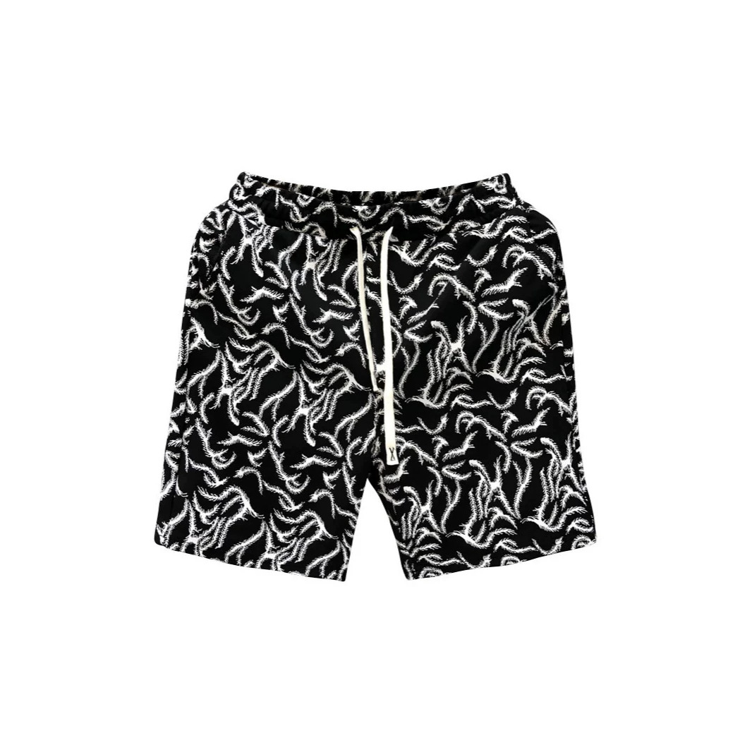 Men's Summer Printed Fashion Shorts Casual Straight Leg High End Style Loose Fitting Athletic Capri Pants Outerwear Beach Shorts_viptrois.com