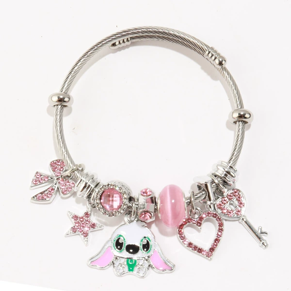 Pink diamond stitch
