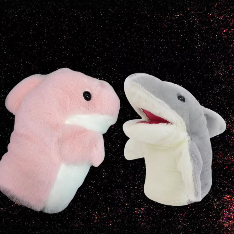 Cartoon Cute Sea Animal Shark Hand Puppet Gloves Plush Toy Kidsren's Comfort Doll Funny Performance Props Cartoon Cute Sea Animal Shark Hand Puppet Gloves Plush Toy Kidsren's Comfort Doll Funny Performance Props