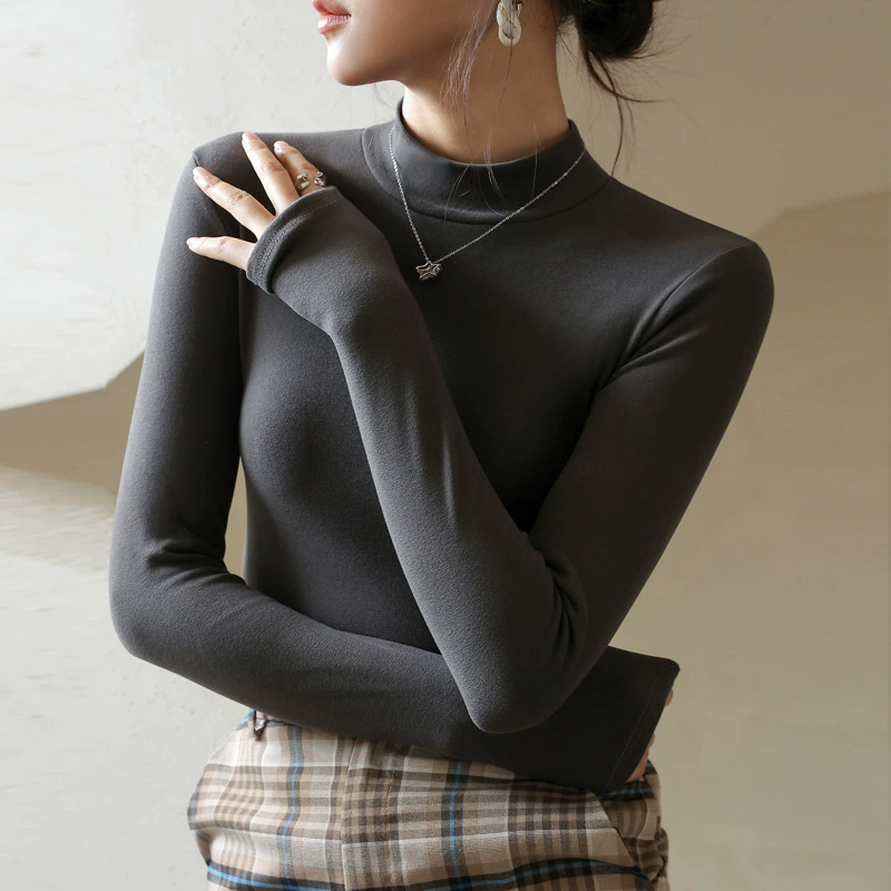 Вельветовый водолазка с длинным рукавом, slim-fit, комфортная теплая эластичность, размеры S–3XL