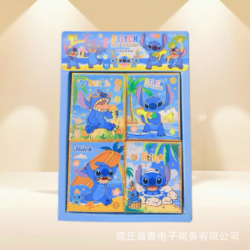 卡通新款XMBA豆豆素材本创意动漫周边拉布布史迪仔三丽鸥手账本批|undefined