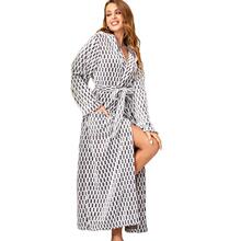 I 35298 Flannel Couple Thickened Hooded Robe ���������¼Ӻ�
