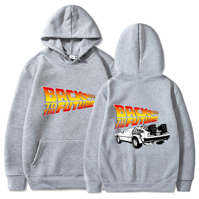 Back To The Future Hoodies Men Fashion Graphic Printed Long