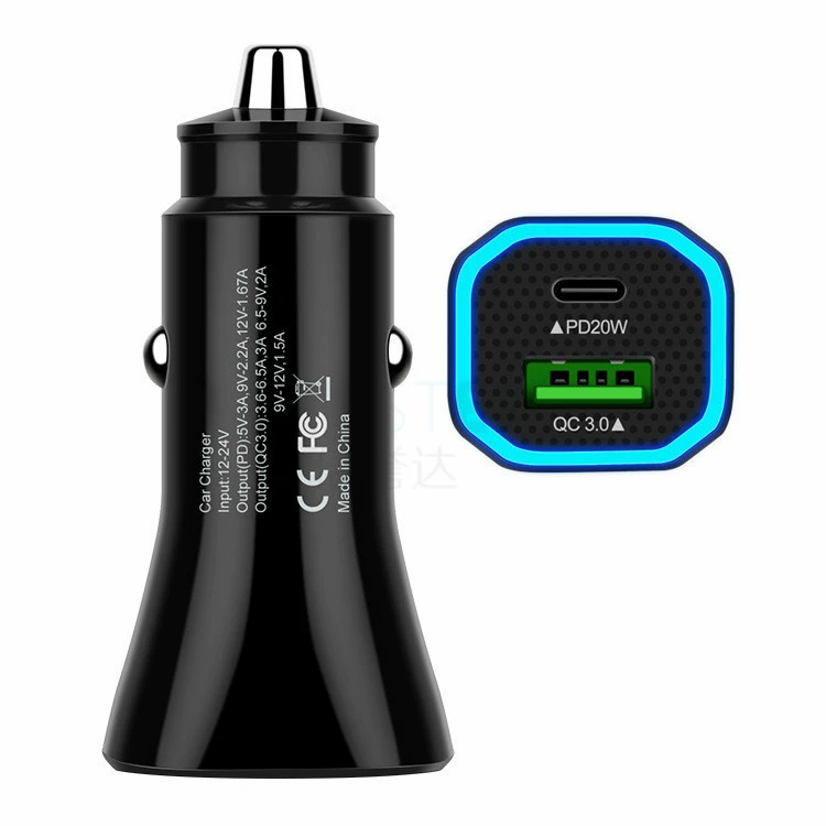 [Горячий продажа высокое качество QC3.0+PD18W автомобильное зарядное устройство QTC111]
