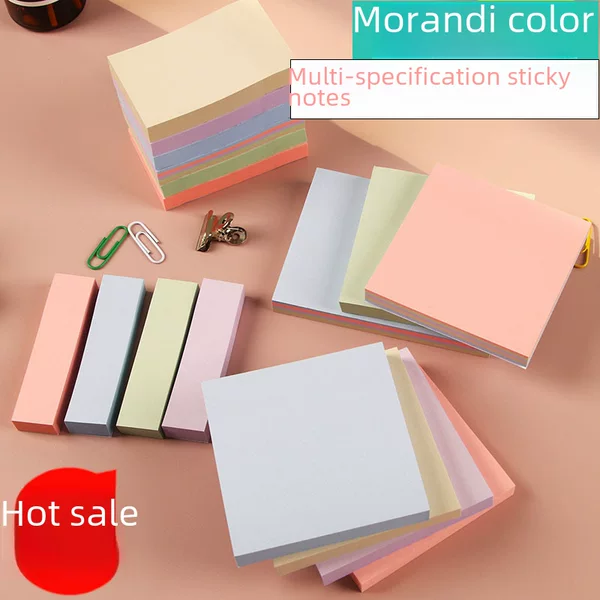 Morandi Color Sticky Notes, Colorful Student Message Notes, Office Sticky Notes, Tearable Sticky Note Paper Wholesale