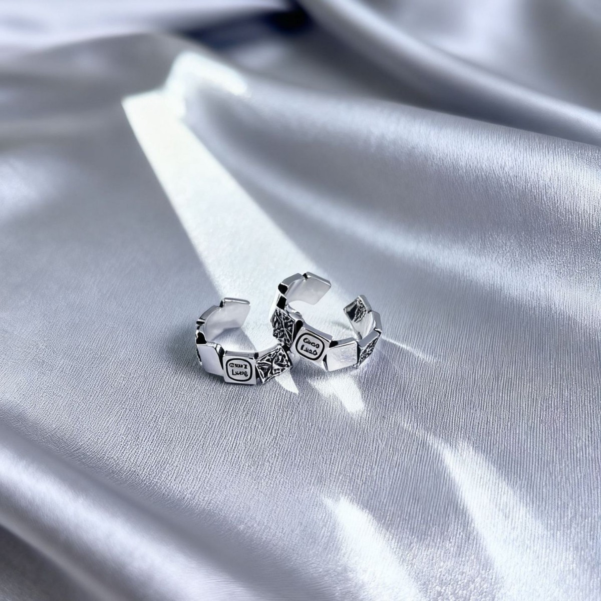 Exquisite, unregelmäßige quadratische Stapelringe für Damen und Herren, coole, stapelbare geometrische offene Ringe, trendige Ringe für den Zeigefinger_voghion.com