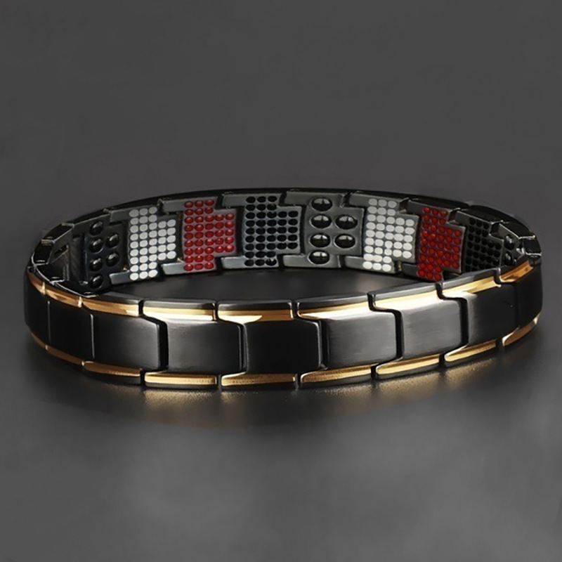Bracelets Classification Fashion Geometric Alloy Enamel Inlay Magnet Men's Bracelets Men's Chain Bracelets