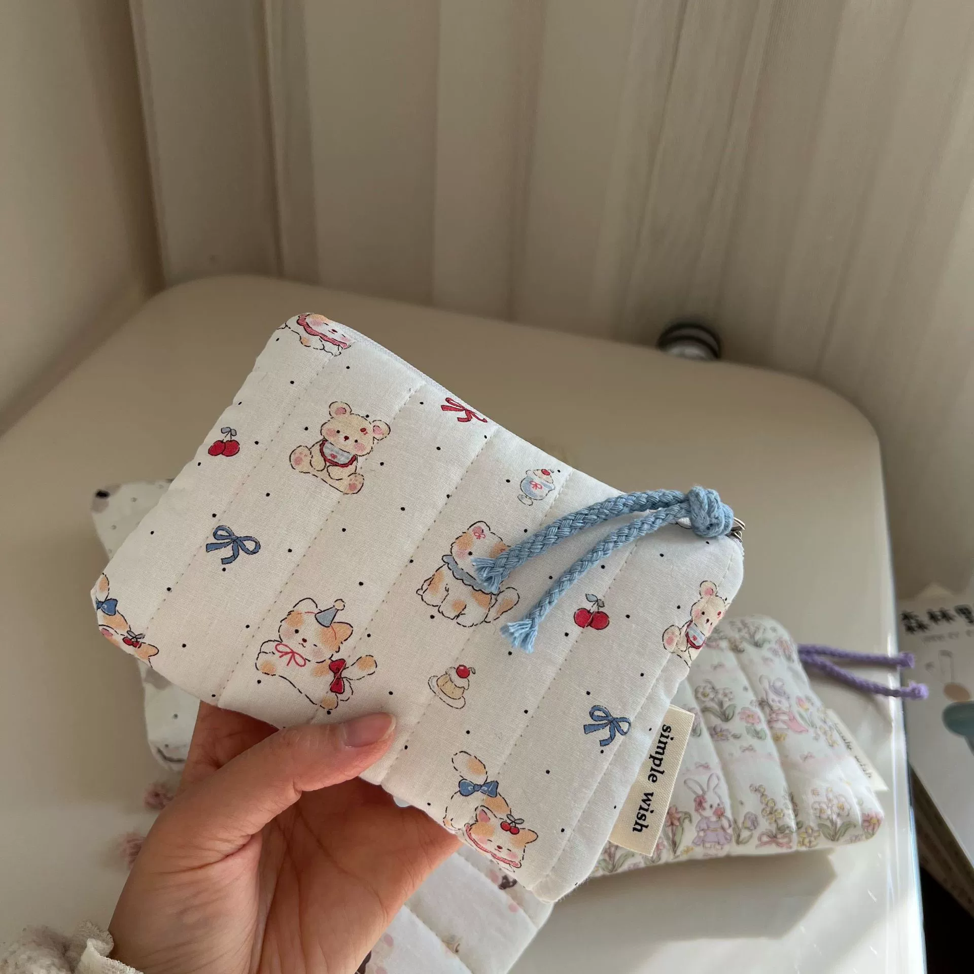 Карманный кошелек с картами, держатель для наушников, помада, сумка для хранения, корейский стиль