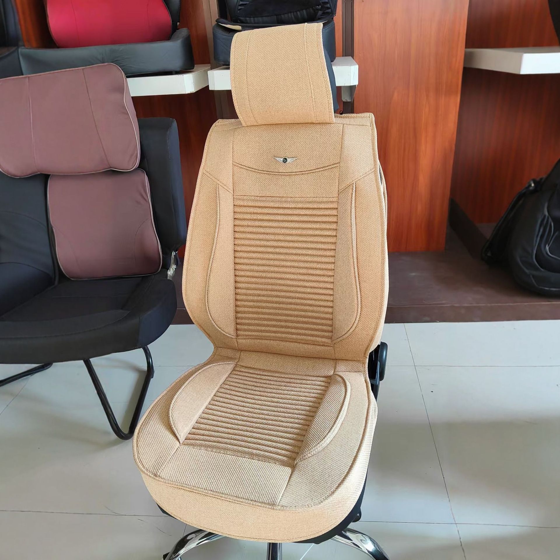 Manufacturer's Car Seat Cushion, Suitable for All Seasons, Linen Health Seat Cushion, Comfortable Car Seat Cushion, Simple Breathable Seat Cushion