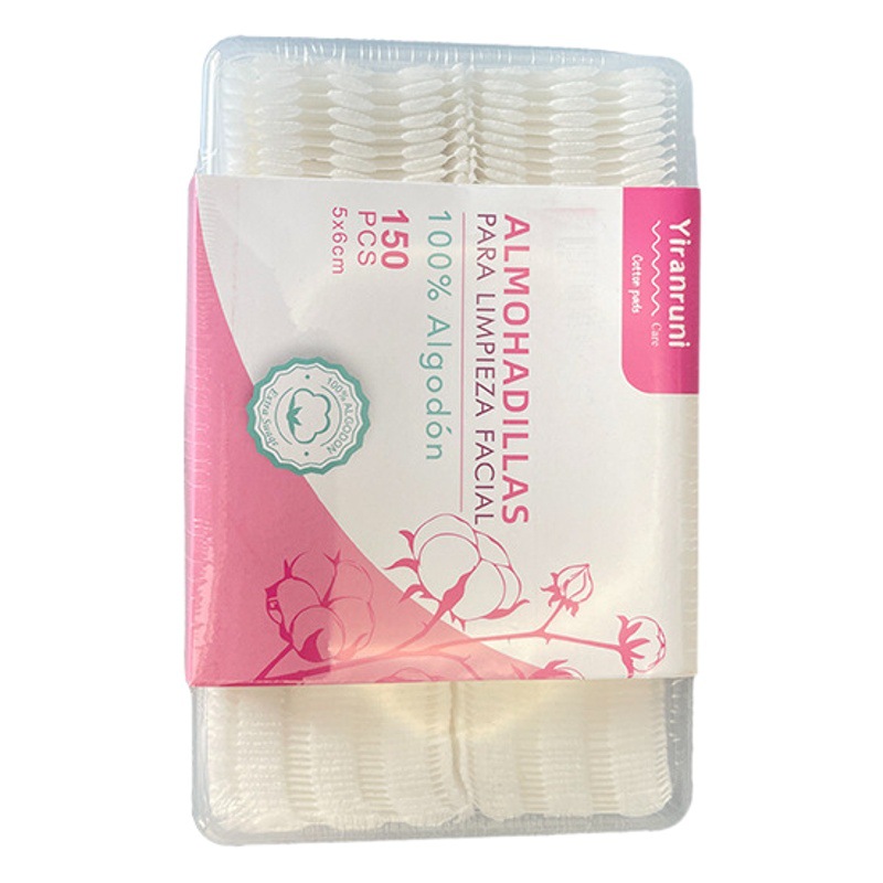 En caja de maquillaje desechable de doble cara de algodón removedor de maquillaje suave pieza de algodón belleza manicura limpie pieza removedor de maquillaje de doble cara Algodón