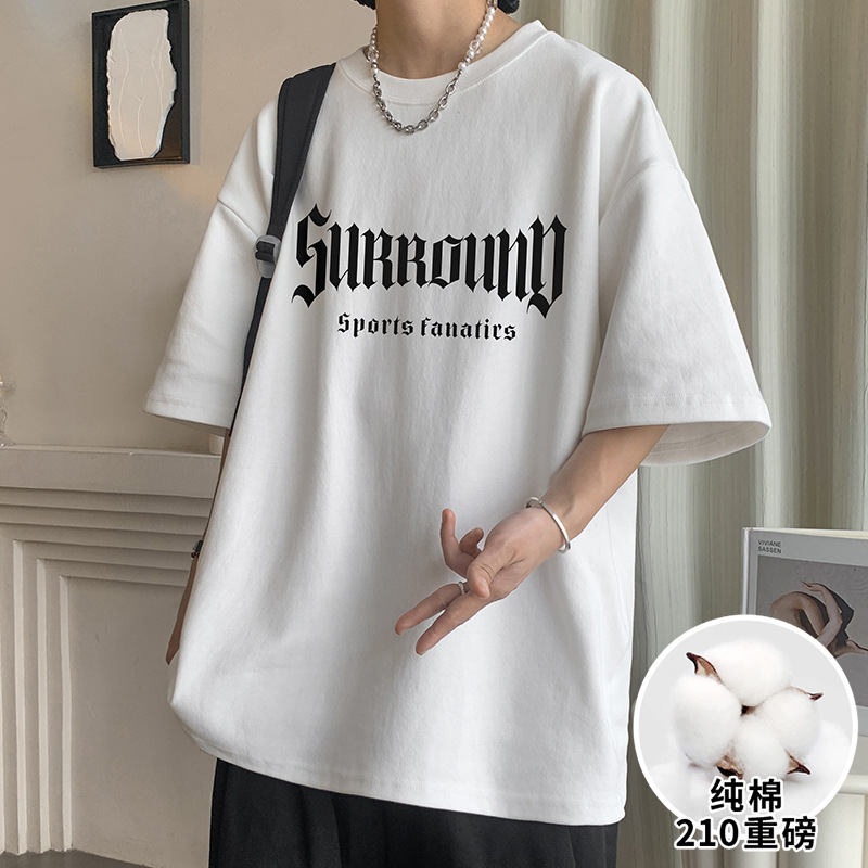 Short-sleeved T-shirt Men's 2024 Summer New Ins Loose Trendy..