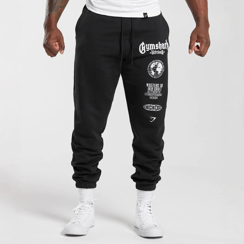 Gymshark Men's Sports Pants Jogger Gym Muscle Bodybuilding Casual Pants Cotton Printed Trousers