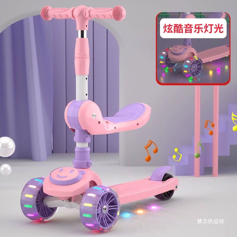 Самокат с сиденьем для мужчин и женщин, детская toy машина, подарок на день рождения, 1–7 лет, три в одном