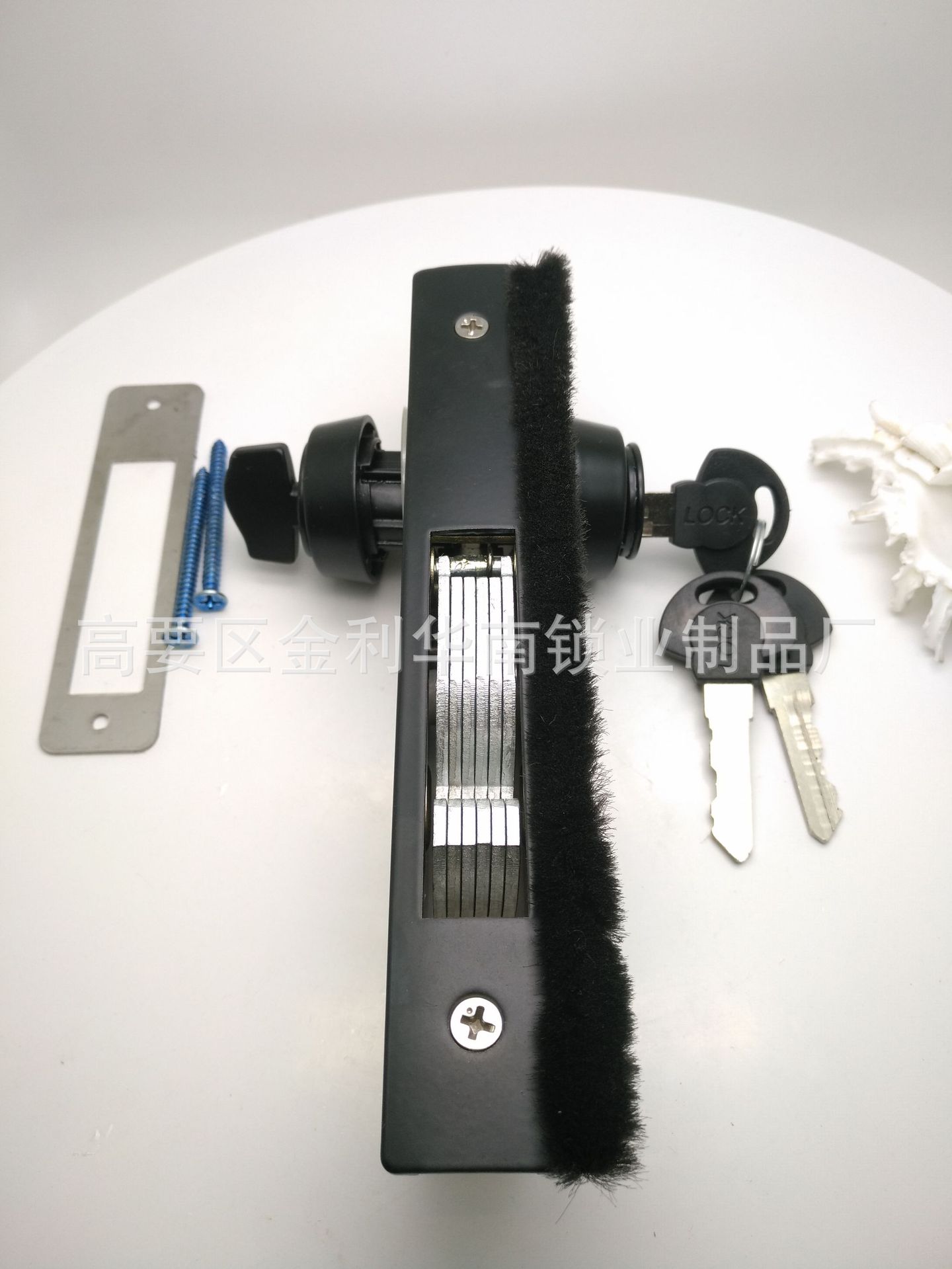 Capitán cerradura de la puerta de aleación de aluminio de servicio pesado cerradura mecánica cerradura recta cerradura de la puerta corredera cerradura de la puerta de plástico de aleación de aluminio superficie de doble cabeza