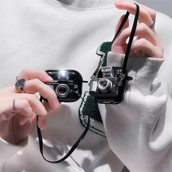 Retro Camera Earphone Case for Apple airpods Pro2 Generation 3/45 Generation Personality Creative Earphone Protective Cover