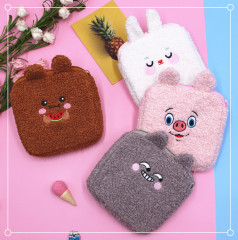 Korean style plush sanitary napkin storage bag, aunt napkin sanitary napkin bag, cute portable small bag, portable menstrual bag