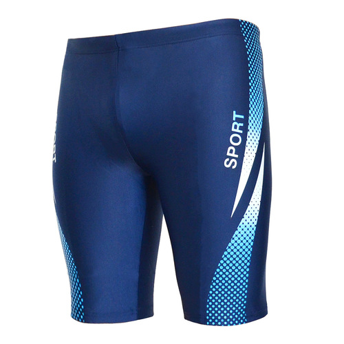 Mixed batch of five-point knee-high swimming trunks for men, tethered, elastic, fashionable, fitness and sports swimming trunks, student swimming pool, cross-border