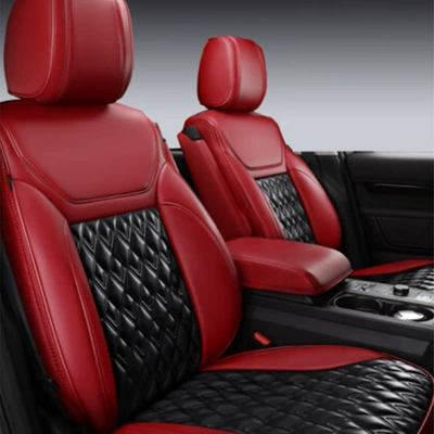 Car Seat Cushions, Modelə uyğun (Original) oturacaq örtükləri - original-car-texture-customized-black-and-red-wear-resistant-leather