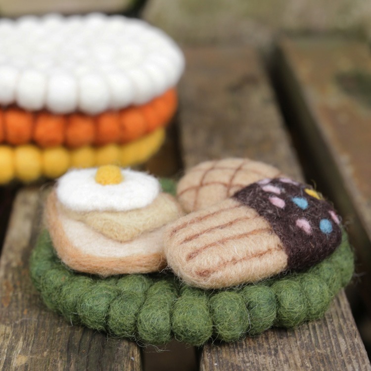 Four Seasons serie de fieltro de lana de montaña placemat ins estilo lindo estera de aislamiento regalo creativo regalo de mano hogar pantalla