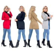 M4050  欧美跨境女装 秋冬气质通勤显瘦针织开衫毛衣外套 4色现货