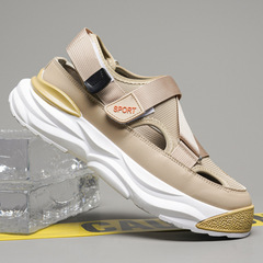 2024 New Men's Summer Mesh Sports Sandals with Open Mesh Upper, Protective Toe, Anti-Slip and Anti-Odor for Youth Outdoor Wear