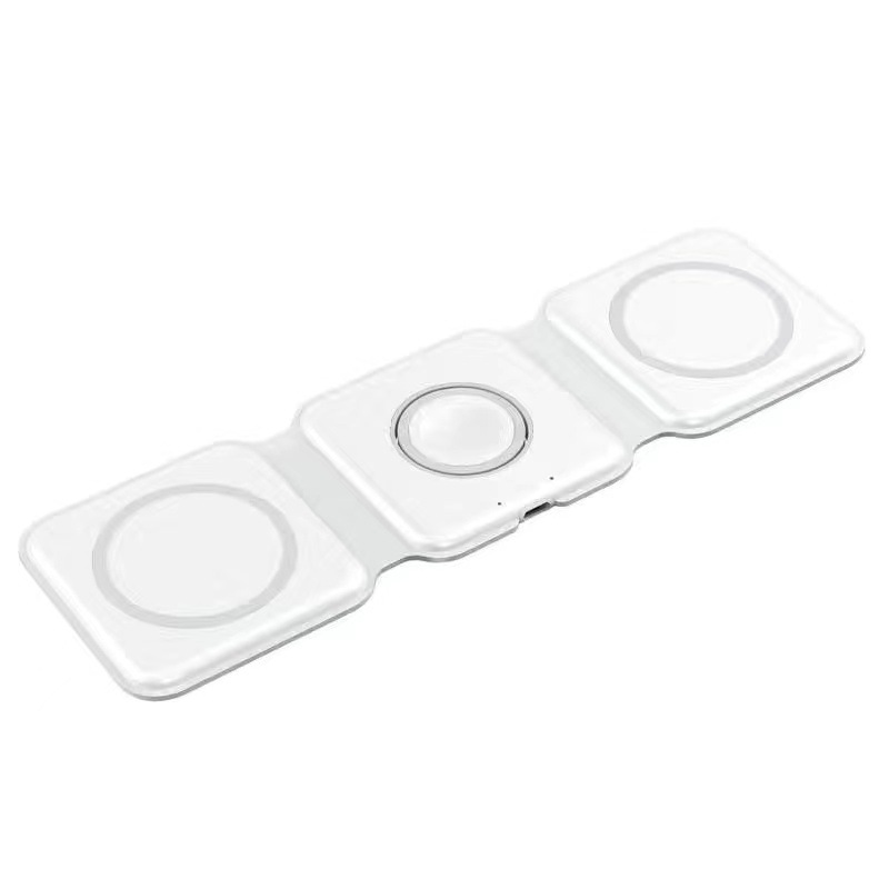 Cargador inalámbrico 3 en 1 para smartphones W07, carga rápida, digital y magnética, para Dropshipping en Douyin, Xiaohongshu y Pinduoduo.