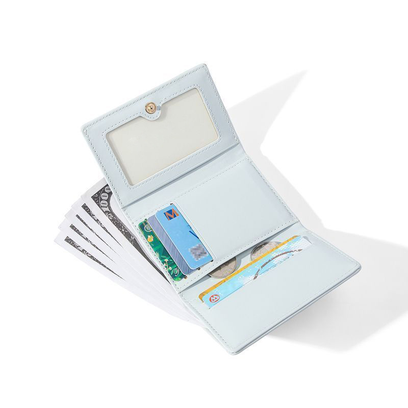 Ins cartera encantadora impresión de cuero pu botón bolso de bolso corto Bunny bolso de tarjetas de moda bolso de cambio