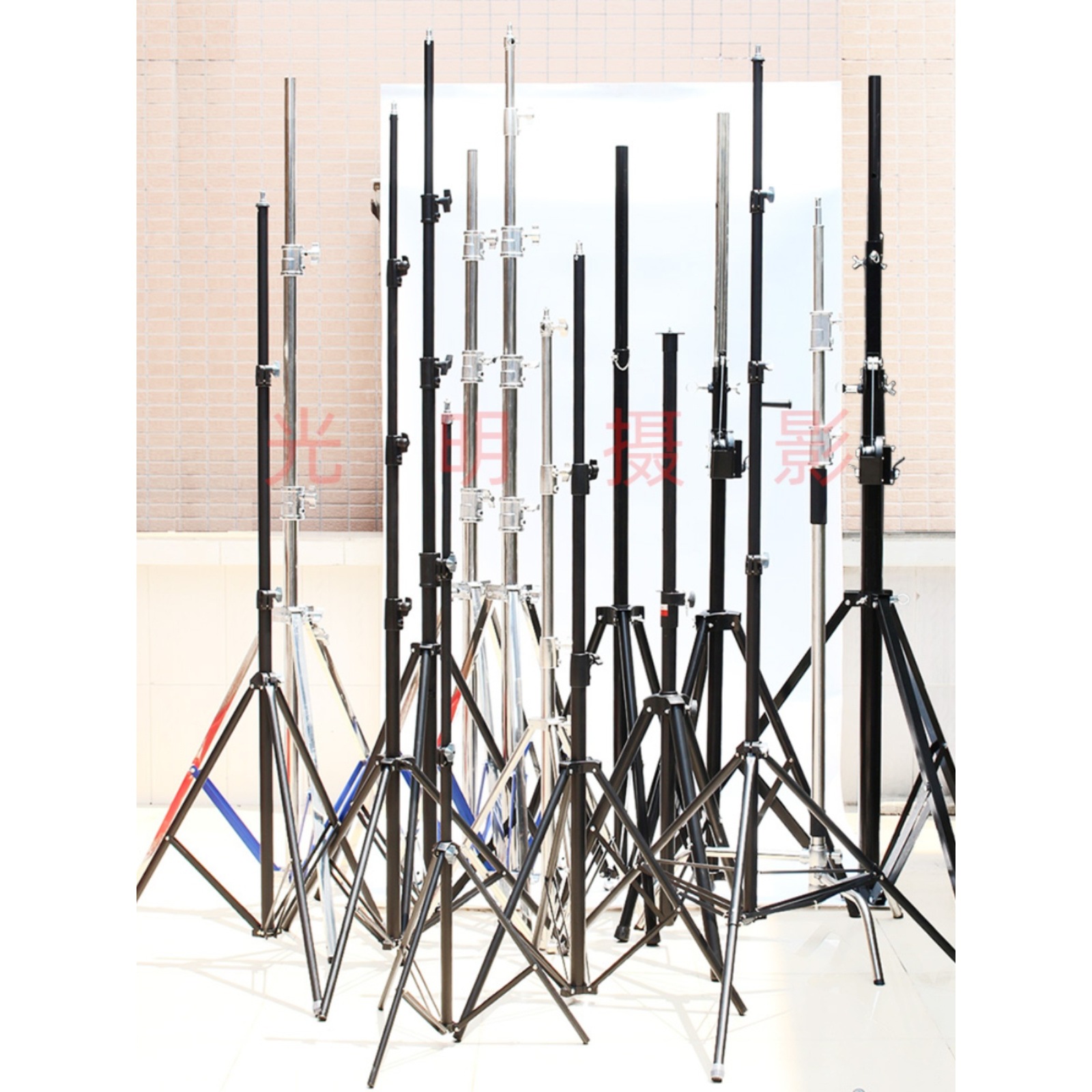 2米3米4米5米6米7米铁管不锈钢三脚架直播摄影拍照灯架闪光灯支架
