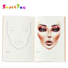 A4 Facechart Paper Makeup Notebook Professional Makeup跨境专
