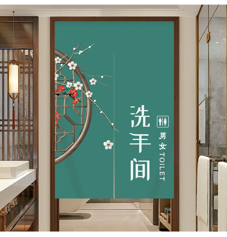 定制门帘卫生间隔断帘洗手间遮挡帘布帘免打孔厕所专用半帘定制-阿里巴巴