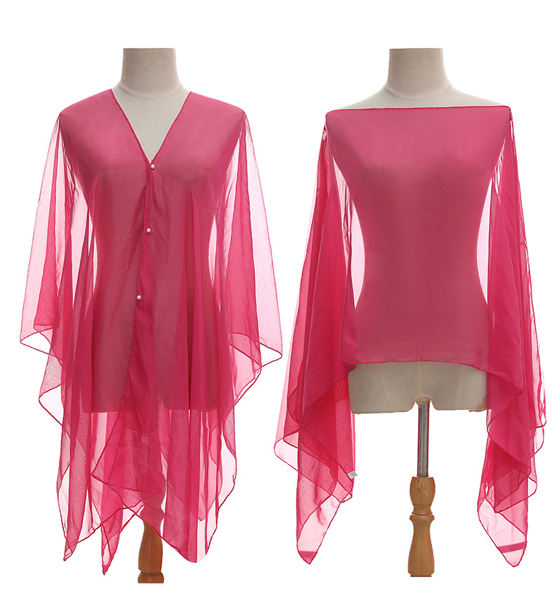 Women's Beach Simple Style Solid Color Satin Shawl display picture 21