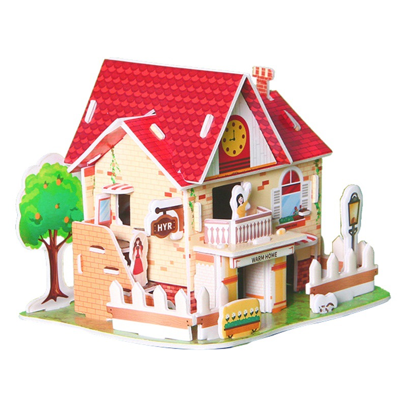 Rompecabezas de papel 3D estéreo popular transfronterizo para jardín de infantes, modelo DIY hecho a mano, juguetes educativos para niños