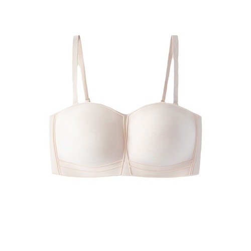 Seamless anti-slip strapless underwear for women, thin small breasts push up to make the breasts bigger, anti-exposure tube top style sexy beautiful back bra